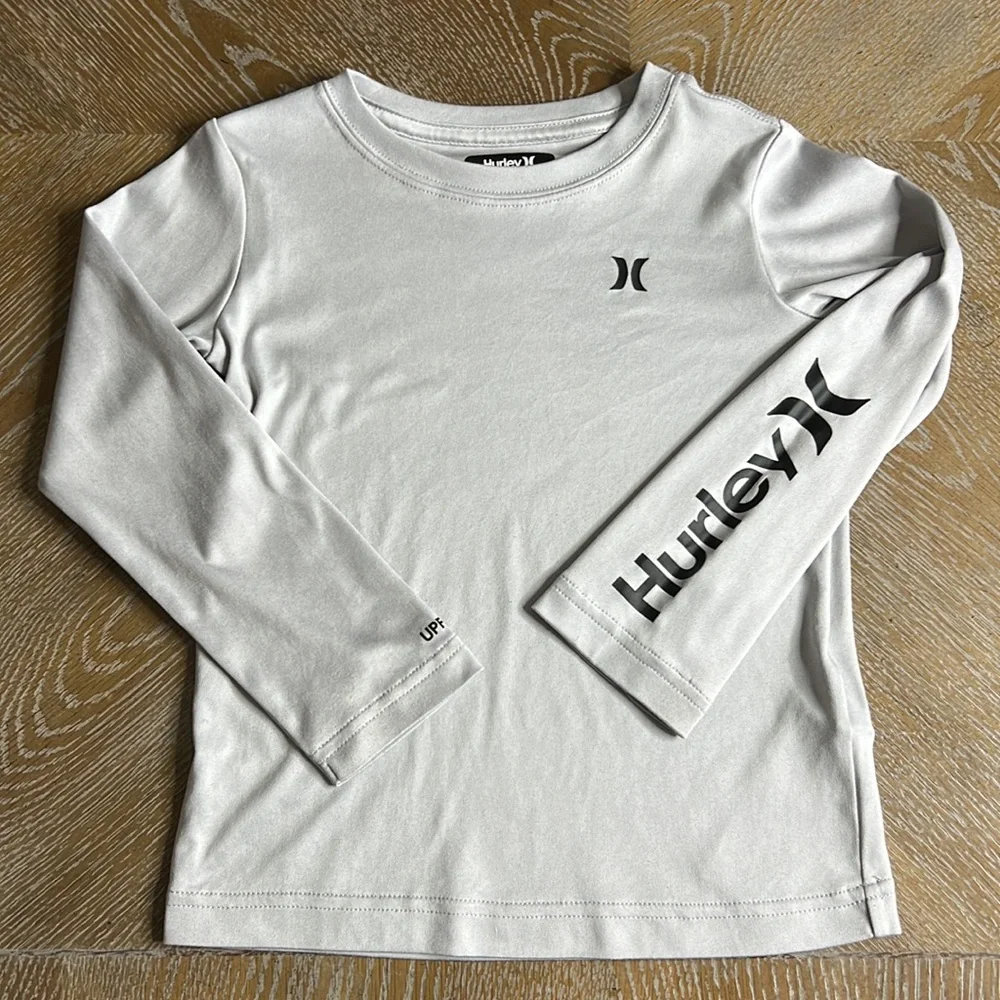 HURLEY Nike Dri-Fit UPF 50+ Grey Long-sleeve Lightweight Performance Top